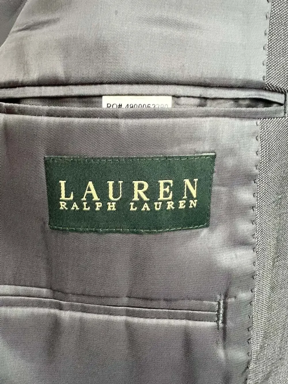 Lauren Ralph Lauren Men's Gray Two-Button Wool Blazer Suit Jacket Size 46R